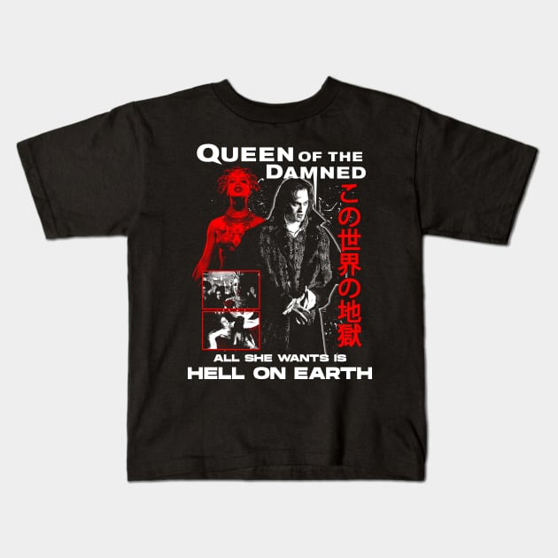 Queen Of The Damned Kids T-Shirt by WithinSanityClothing